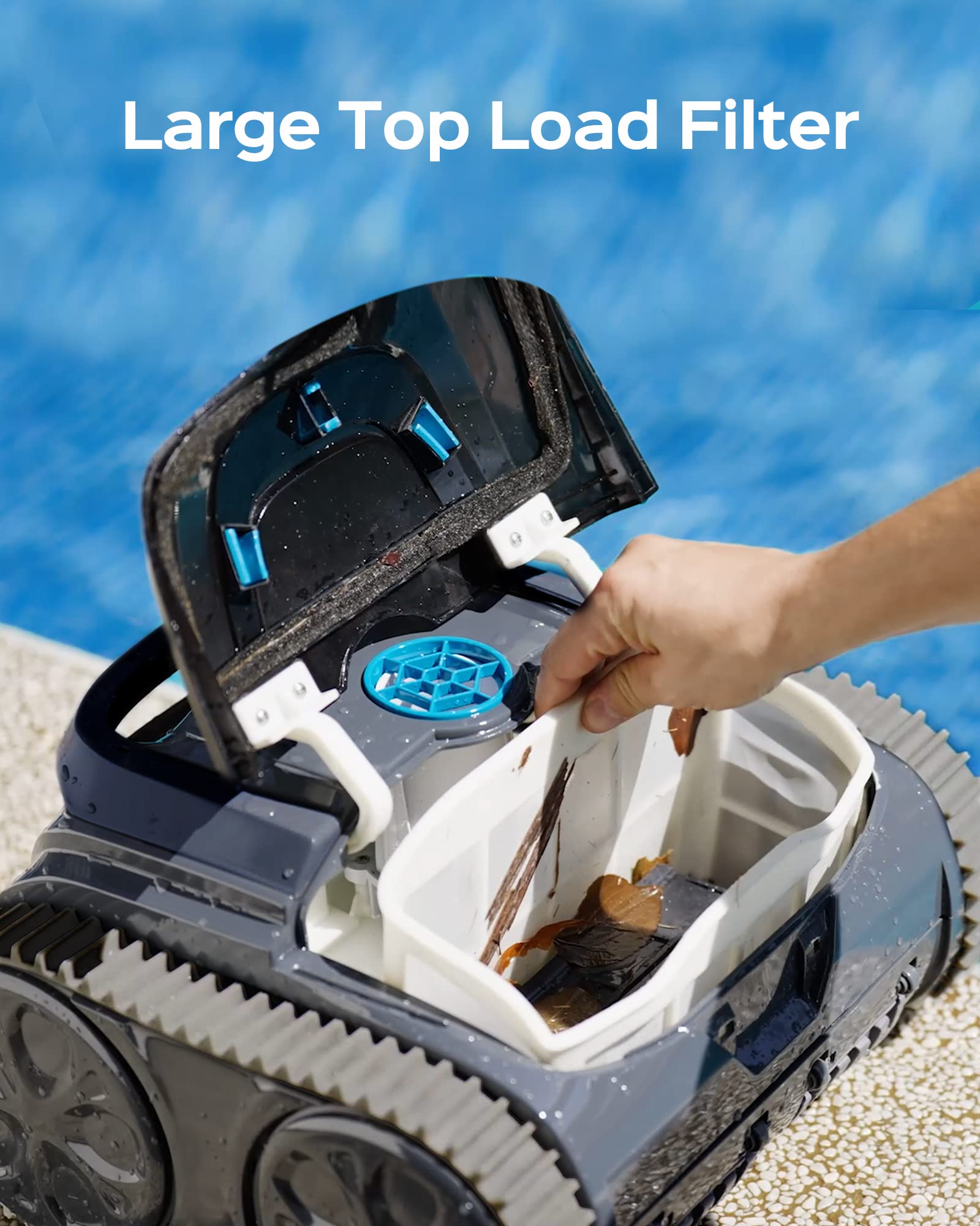 2024 WYBOT S1 Premium Cordless Robotic Pool Cleaner - Smart Mapping, Powerful Suction, 180min Runtime, Fast Charging | Automatic Wall Climbing Vacuum for Inground Pools | Ideal for Weekly Maintenance & Large Pool Cleaning