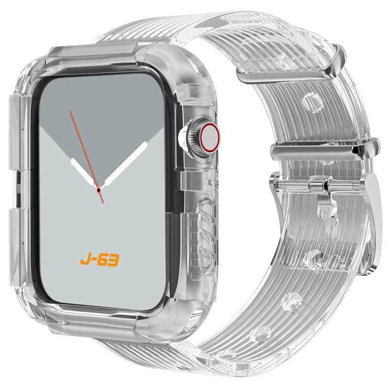 Apple Watch Series 6/5/4/3/SE Bands - 44mm 42mm 40mm 38mm Clear Silicone Strap for Women & Men - Perfect for Gym, Running & Everyday Wear