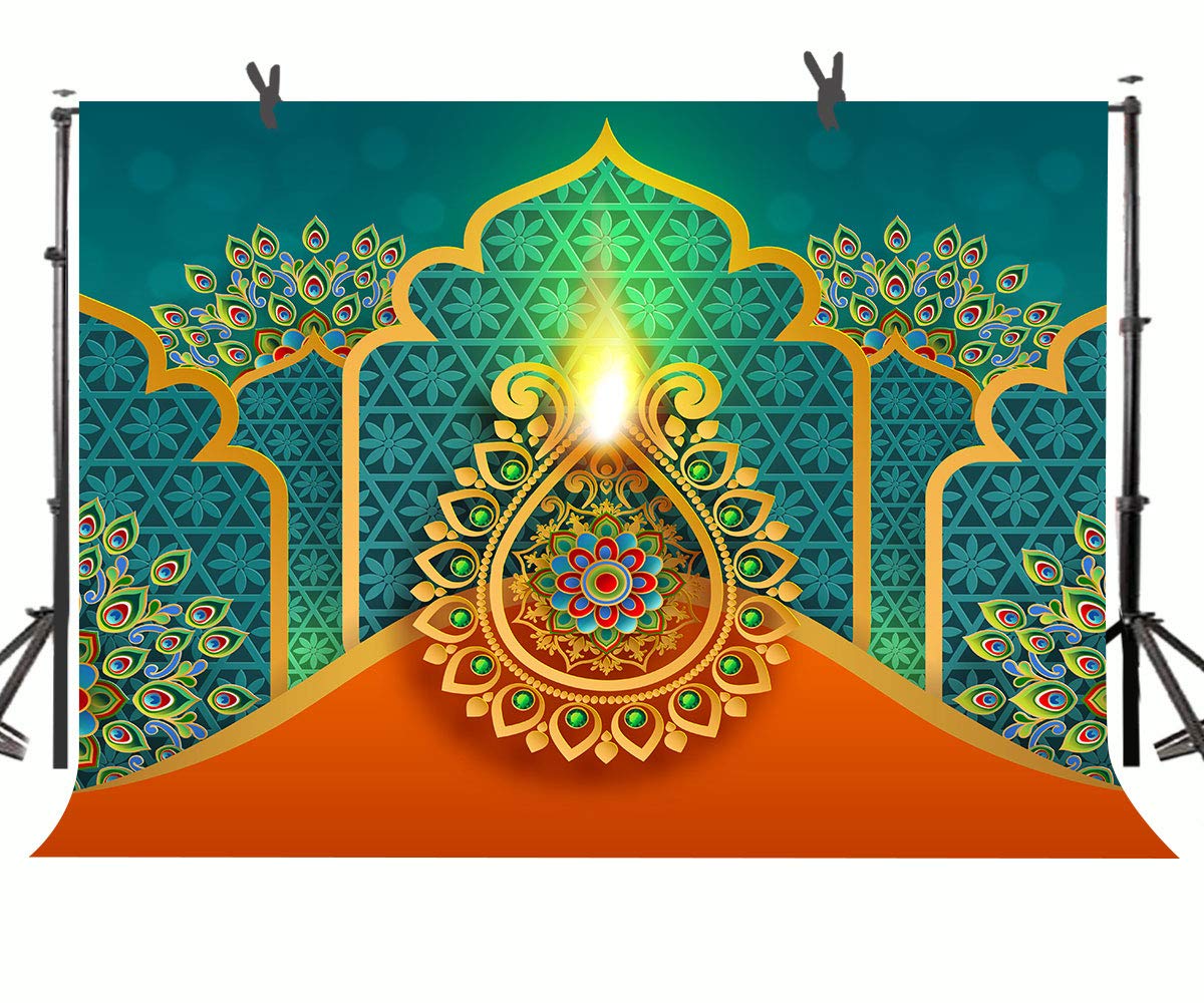 9x6ft Diwali Oil Lamp Photography Backdrop - Hindu Festival Decor, Indian Cultural Party Banner for Diwali, New Year Celebrations & Wedding Events (LYST748)