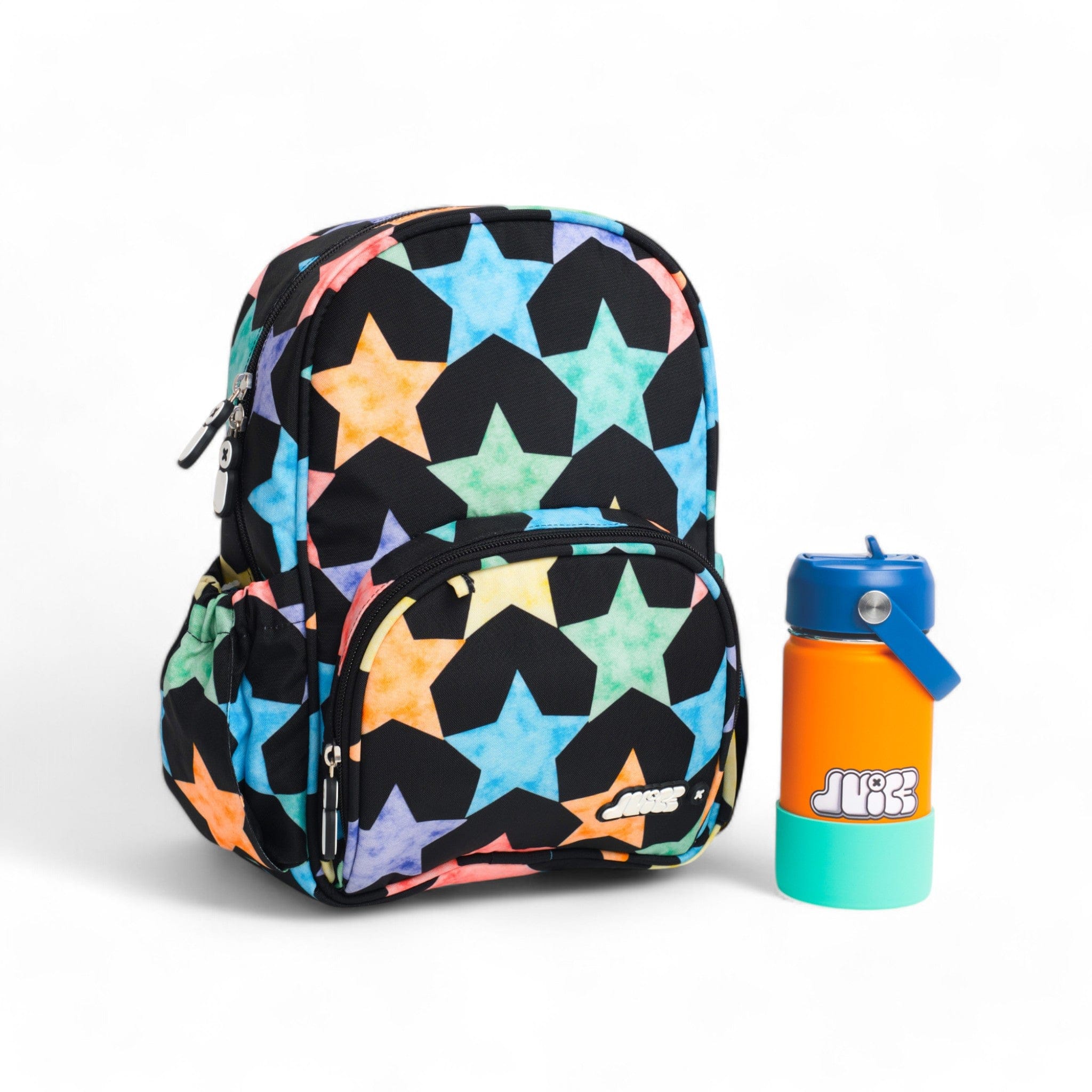 Stars Small Backpack with Water Bottle Set - Lightweight School Backpack for Kids, Travel & Outdoor Activities