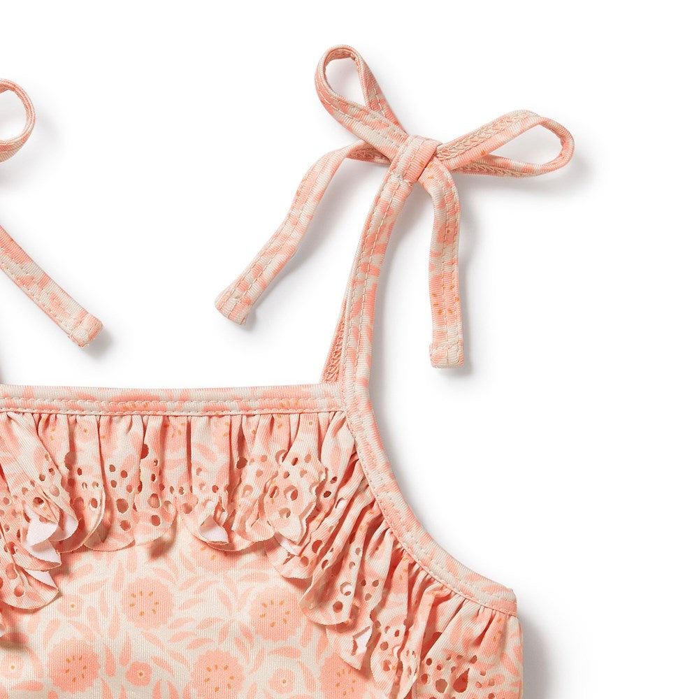 Amelie Floral Cutwork Swimsuit for Women - Stylish One Piece Bathing Suit with Lace Details | Perfect for Beach Vacations, Pool Parties & Summer Getaways