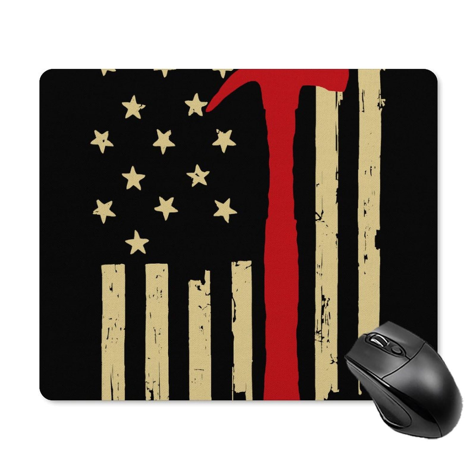USA Carpenter Flag Mouse Pad - Durable, Non-Slip, Waterproof Gaming Mouse Mat for Home & Office (18x22cm) - Perfect for Gamers, Designers & Computer Workstations