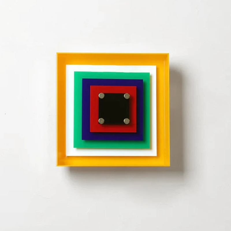 Bauhaus Style Square Wall Lamp - Modern Minimalist LED Light Fixture for Living Room, Bedroom, and Office Decor