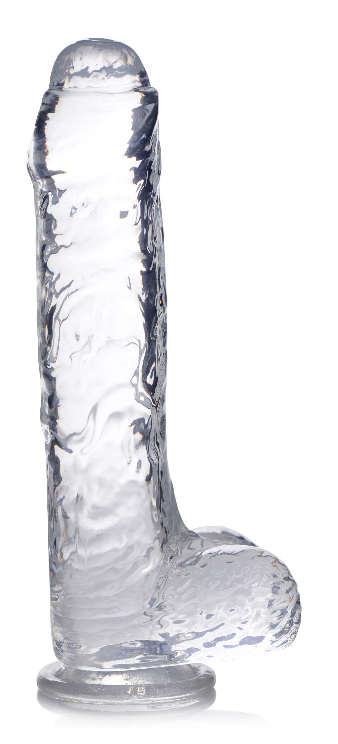 Realistic 9 Inch Jock C-Thru Dildo with Balls - Lifelike Silicone Adult Toy for Men & Women - Perfect for Solo Play, Couples & BDSM Scenes