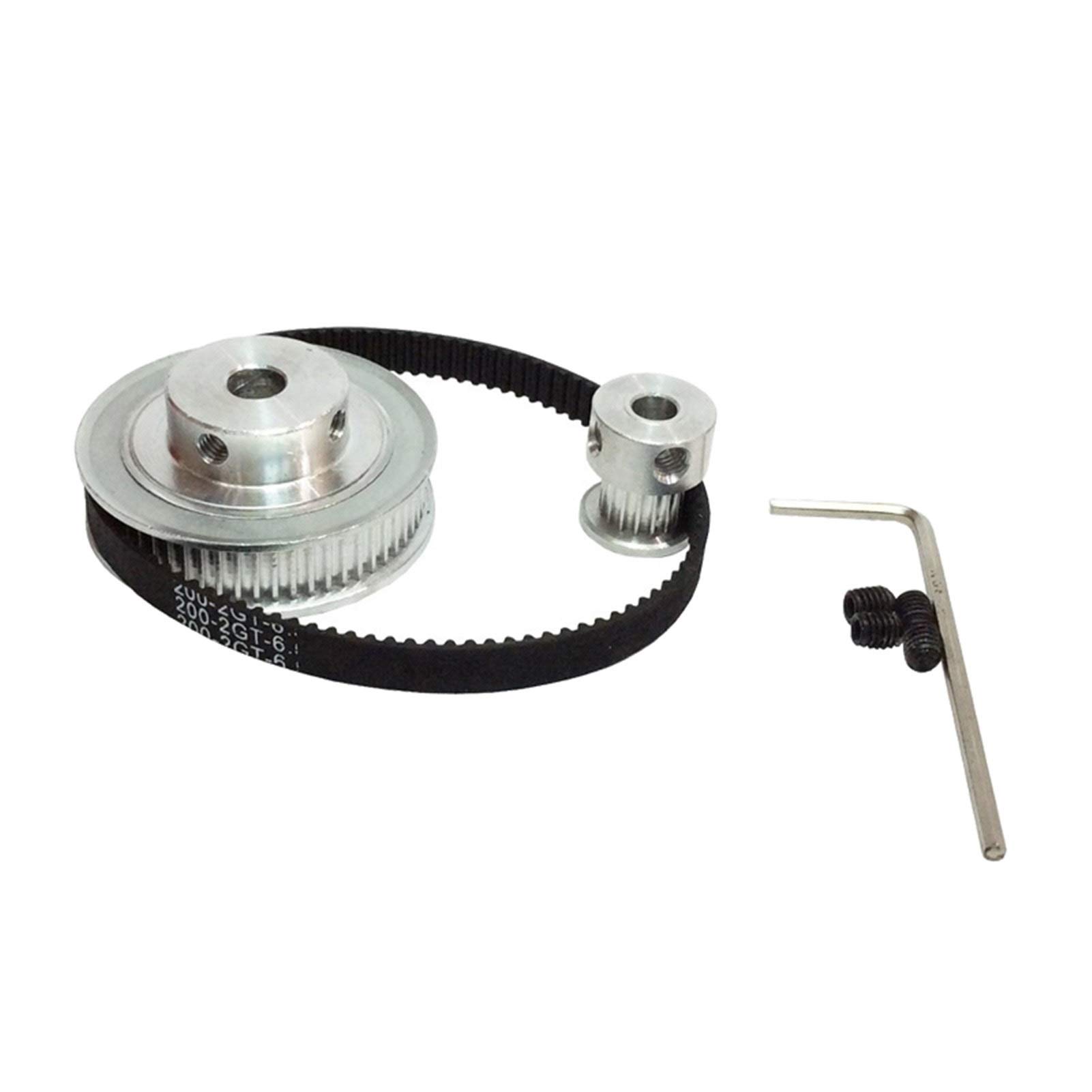 HTD 2GT Timing Belt Pulley Kit - GT2 Timing Belt Closed-Loop 200mm with 20T & 60T Pulleys for 3D Printers, CNC Machines & Robotics | High Precision Industrial Components