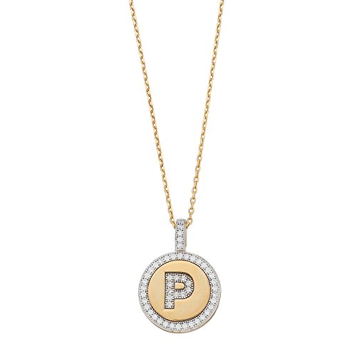 Sterling Silver Initial Necklace for Women - Cubic Zirconia Circle Letter Pendant Jewelry | Perfect Gift for Birthday, Anniversary & Everyday Elegance