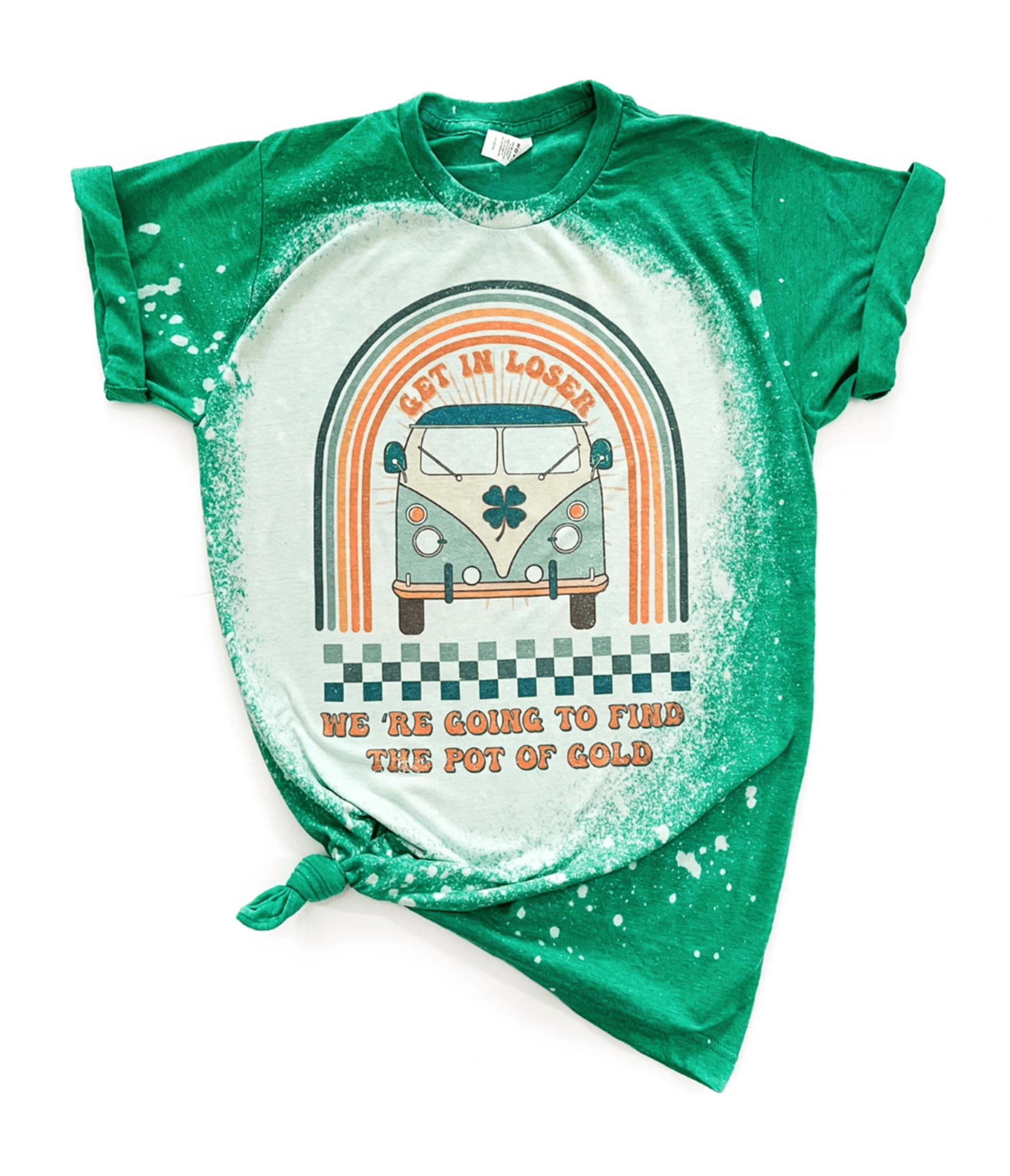 St Patrick's Day Graphic T-Shirt for Men & Women | Funny Bleached Unisex Tee | Perfect for Irish Pub Crawls & Festive Parties