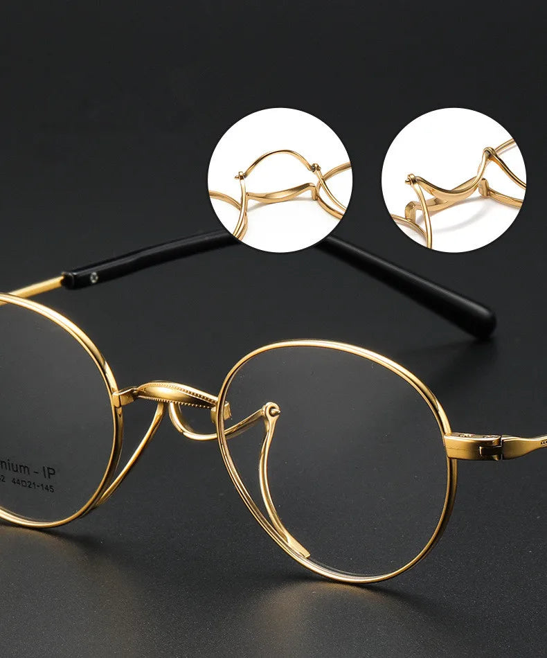 Stylish Unisex Titanium Eyeglasses - Oval Square Full Rim Frame 80832 | Lightweight & Durable for Work, Reading & Everyday Wear