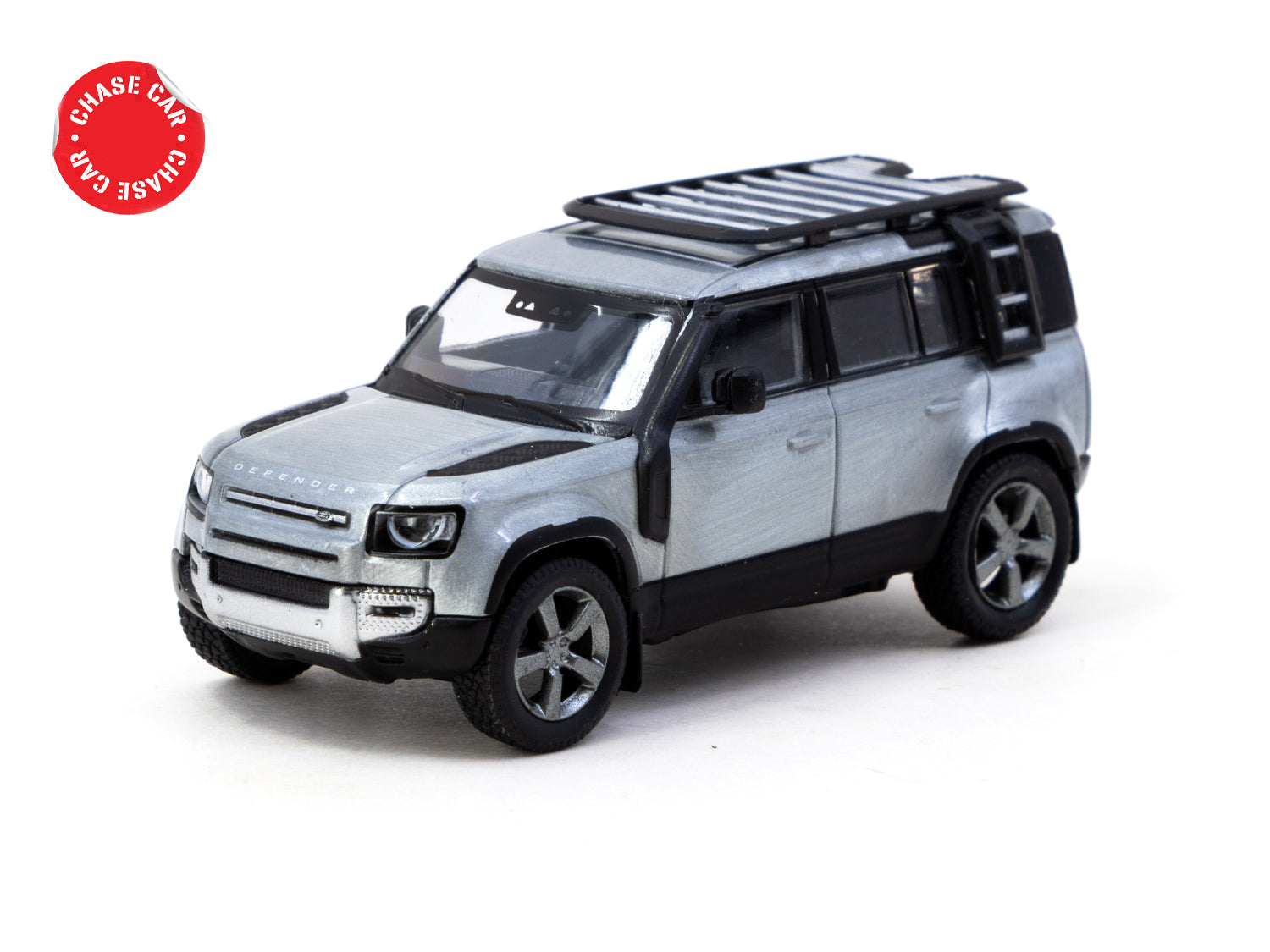 Tarmac Works 1/64 Scale Land Rover Defender 110 Diecast Model Car - Grey Metallic Finish | Collectible Miniature SUV for Display & Diorama | Perfect for Car Enthusiasts & Model Collectors