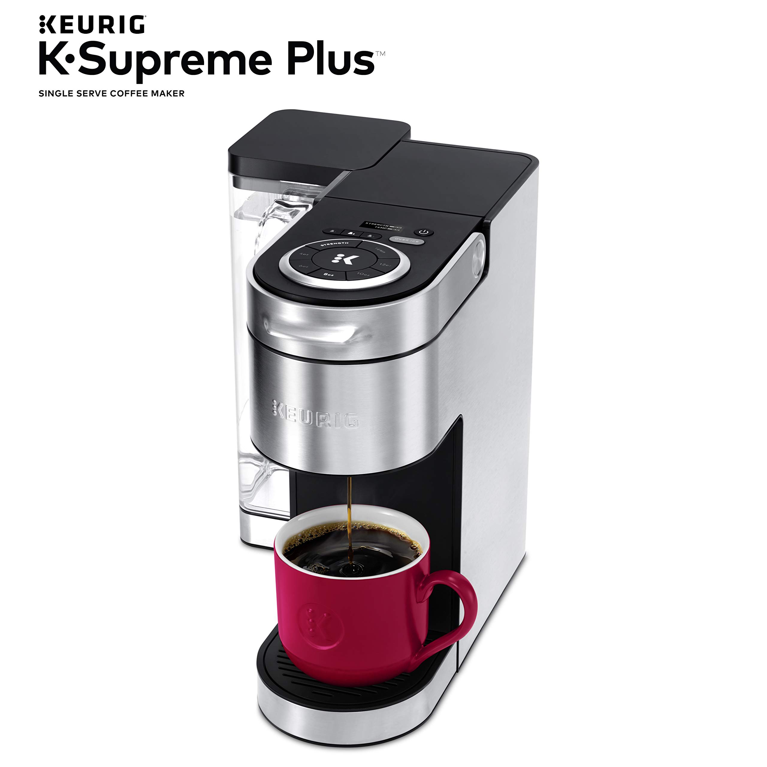 Keurig K-Supreme Plus Single Serve Coffee Maker with 40 K-Cup Pods - Caribou Coffee Favorites Variety Pack for Home & Office Use - Fast Brewing, Multi-Stream Technology, 5 Cup Sizes