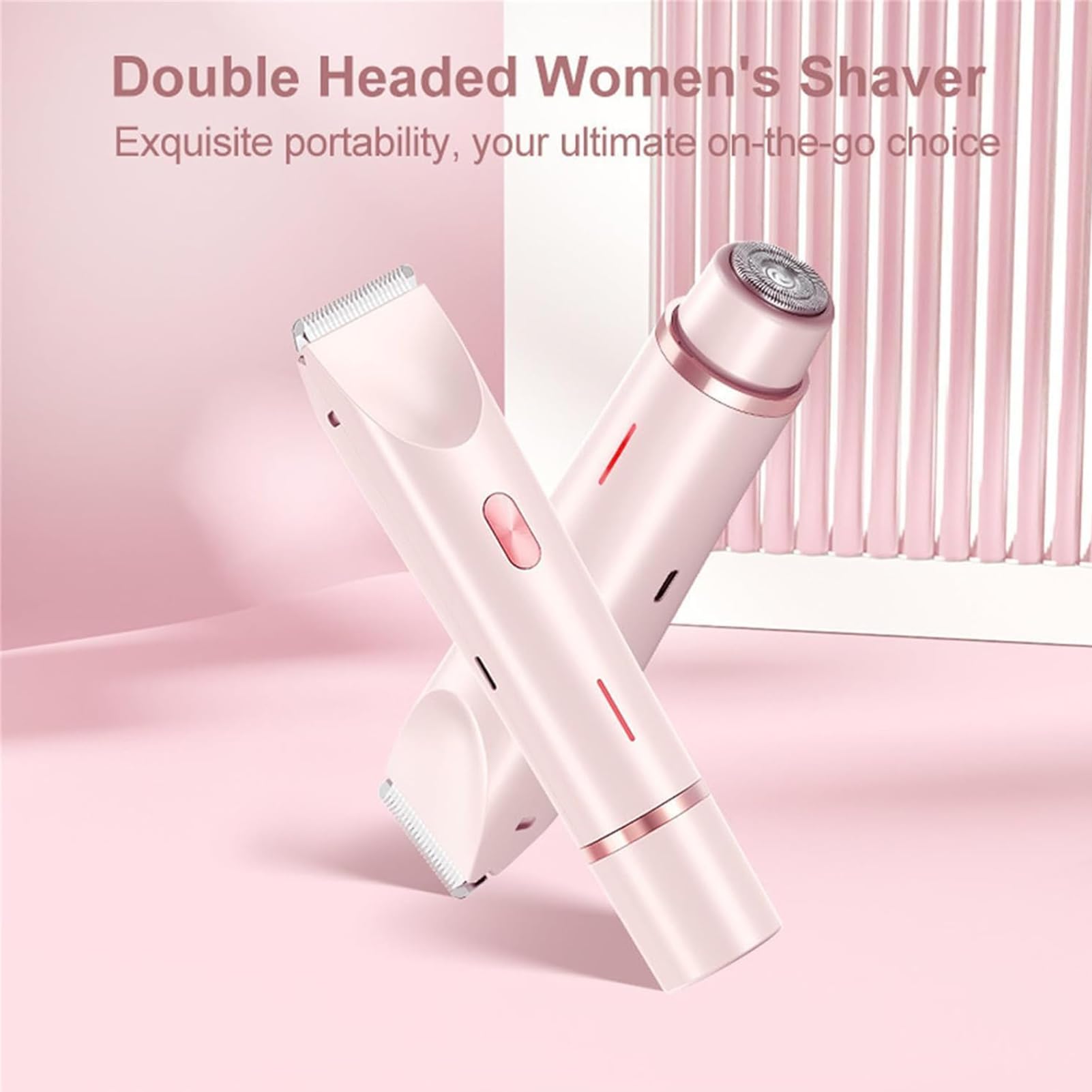 Ezme Trimmie 2.0 - 2-in-1 Electric Shaver & Bikini Trimmer for Women, IPX7 Waterproof Cordless Body Hair Remover, Portable Travel Razor (Purple) - Perfect for Smooth Skin at Home, Gym & Vacation