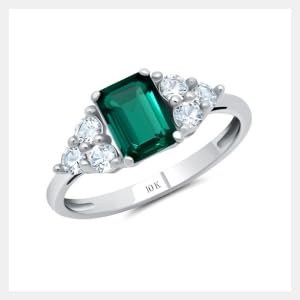 Created Emerald | White Gold