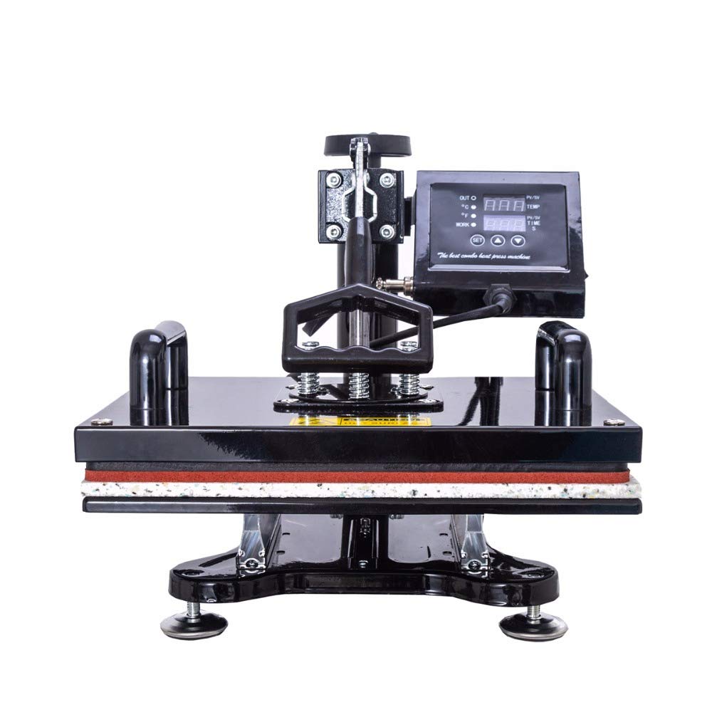 8 in 1 Combo Heat Press Machine 38X38 - Sublimation & Heat Transfer for T-Shirts, Mugs, Caps, Phone Cases - Perfect for DIY Crafts & Small Business Printing (EU Plug)