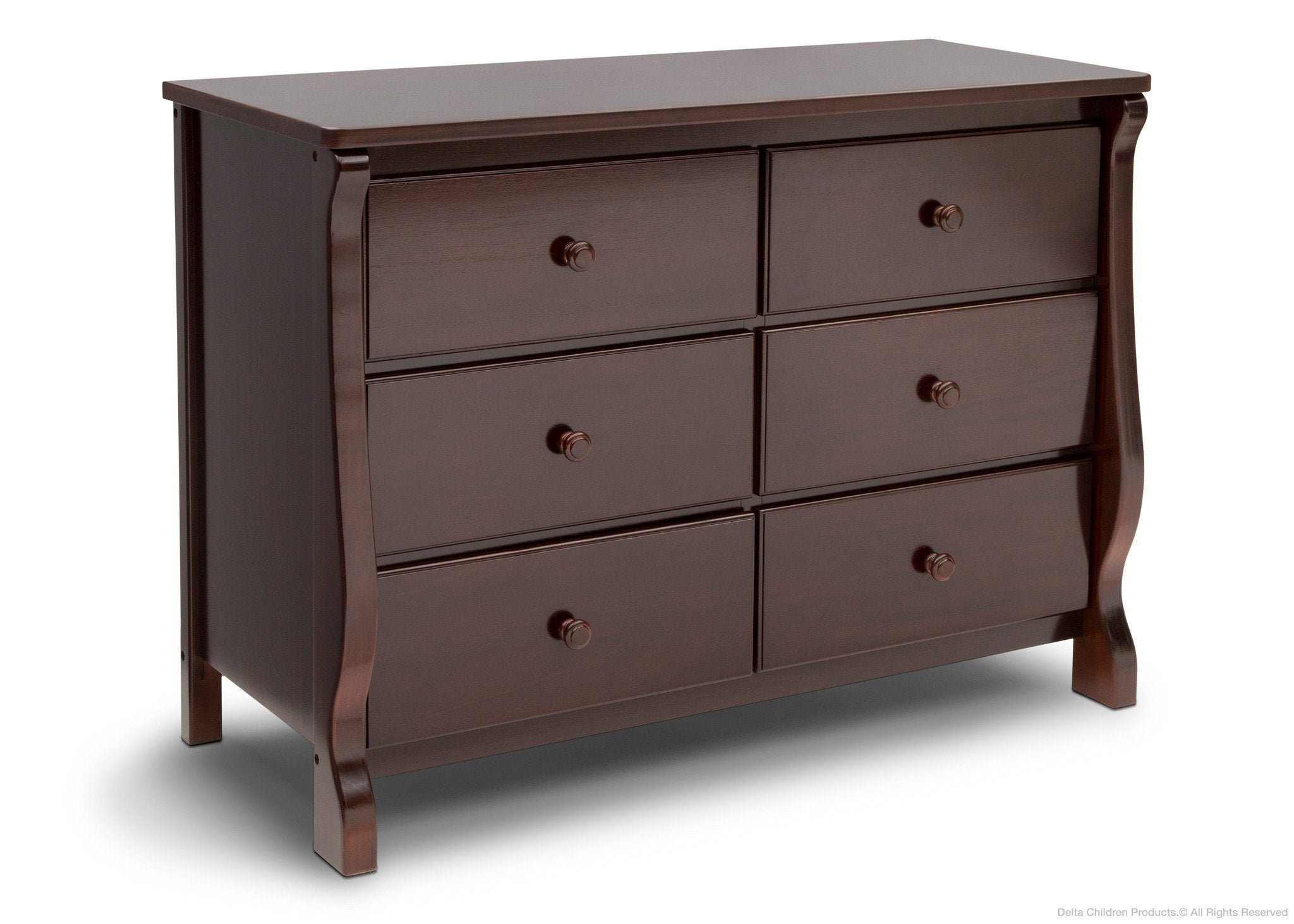 Elegant Canton Eclipse Dresser - Modern Wooden Bedroom Dresser with 6 Drawers, Vintage Style Storage for Bedroom, Living Room, and Office Organization