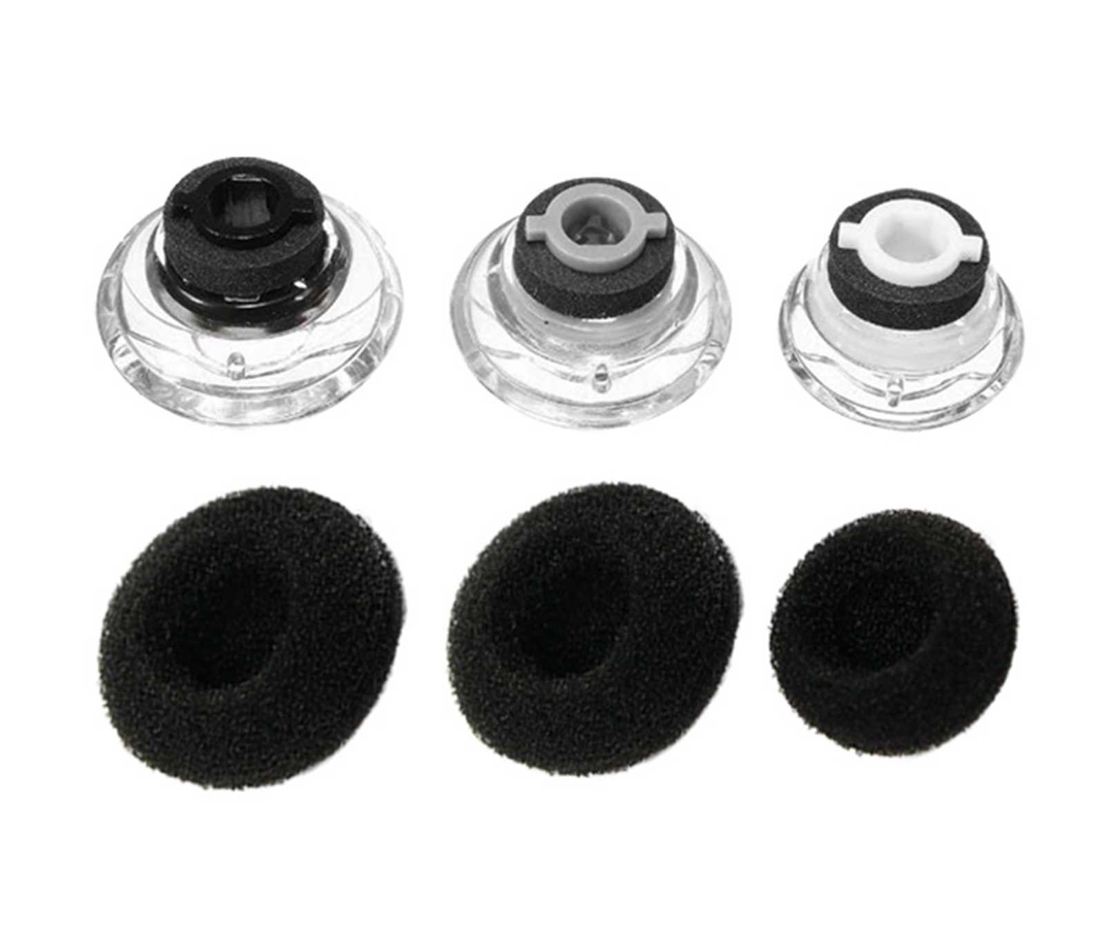 Replacement Earbuds for Plantronics Voyager Legend HD Pro/Pro+ UC Headset - Silicone & Plastic Ear Tips Set with Foam Covers (S/M/L Sizes, 3-Piece Kit) - Perfect for Office Calls, Gaming, and Long Work Sessions