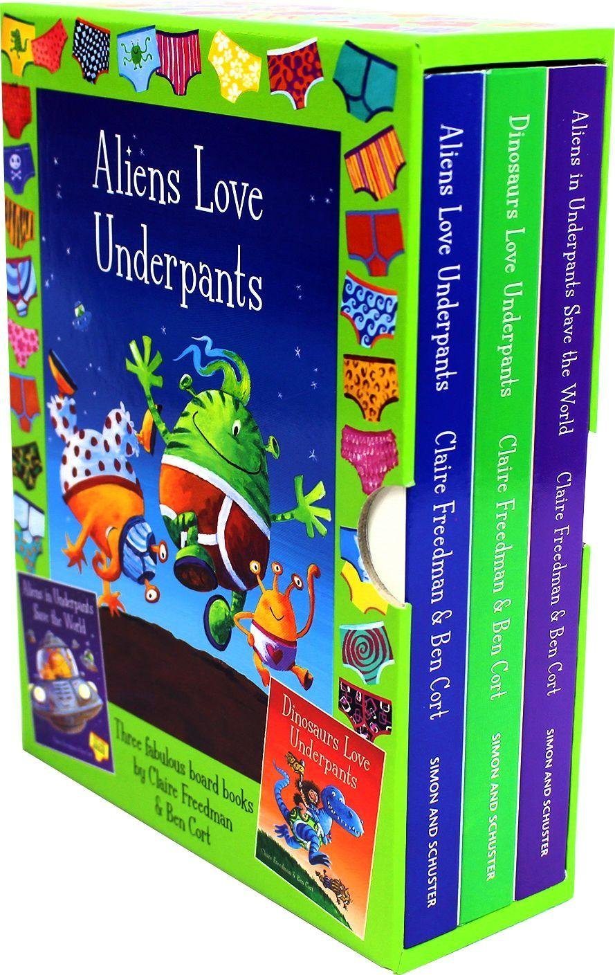 Alien & Dinosaur Love Underpants 3-Book Box Set - Fun Children's Bedtime Story Collection for Reading & Learning