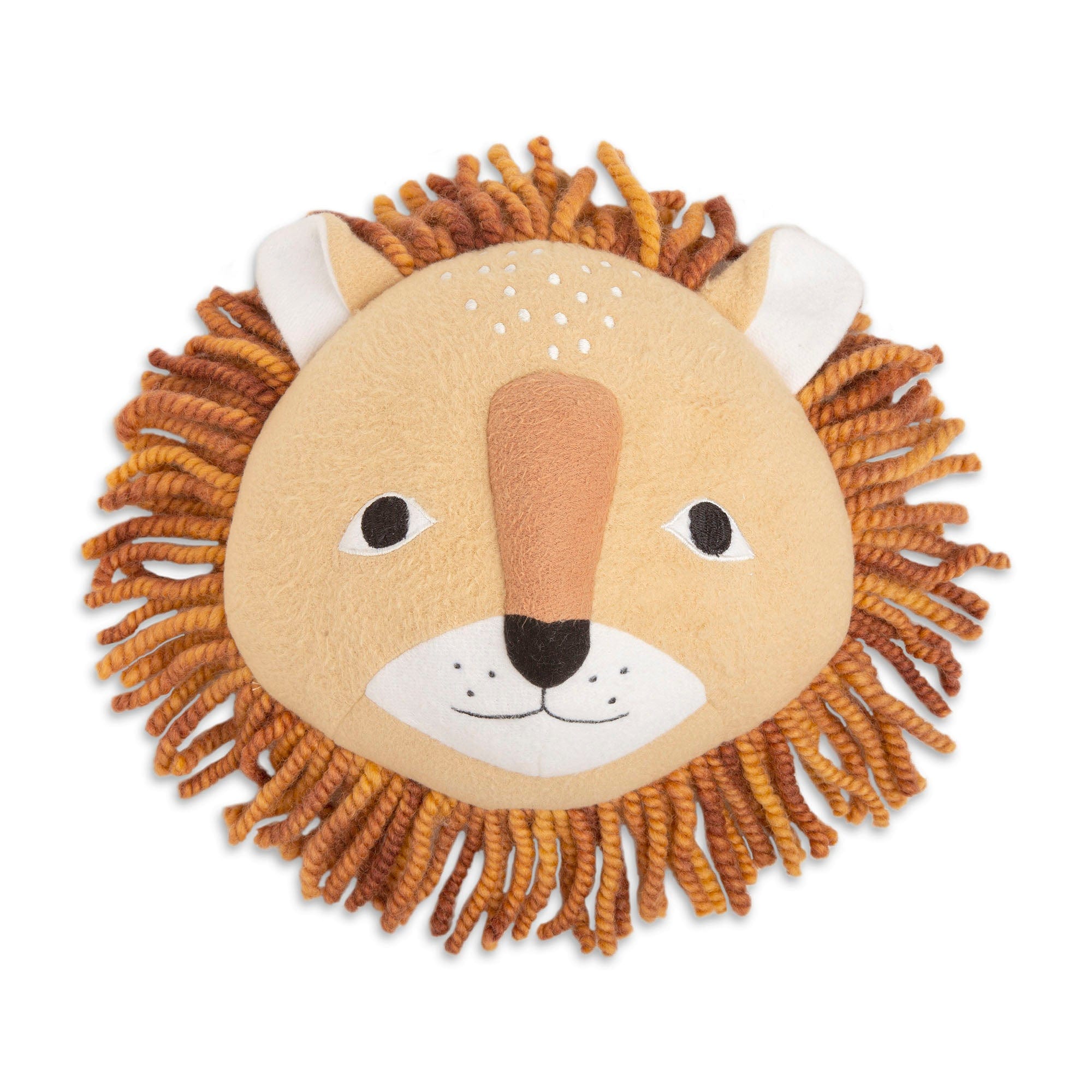 Cute Lion Plush Head Wall Decor for Nursery & Kids Room - Soft Animal Plaque for Baby Shower Gifts & Jungle Theme Bedroom