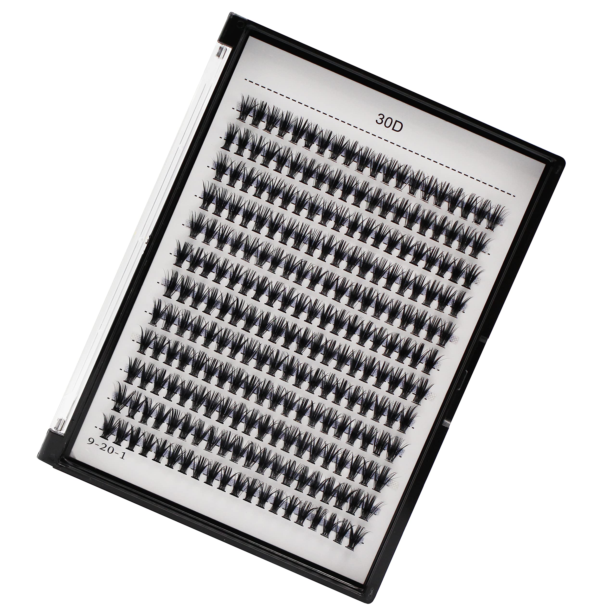 Bodermincer Black & Colored Cluster Lashes 240pcs - 20D/40D DIY Eyelash Extension Kit with D Curl Long Individual Lashes, Mixed Tray Faux Mink Lash Clusters (8-22mm, 30D-14MM) - Perfect for Salon Professionals & Home Use