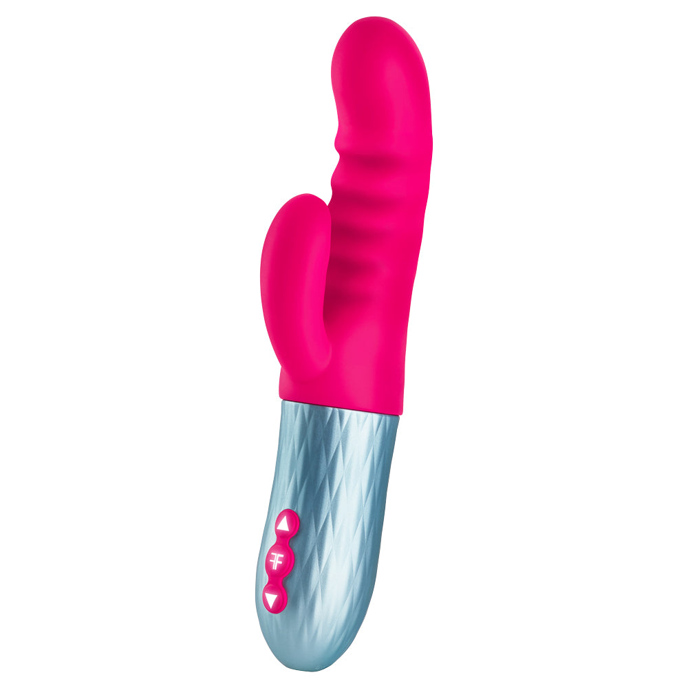 FemmeFunn Essenza Thrusting Rabbit Vibrator - Powerful Dual Stimulation for Women, G-Spot & Clitoral Pleasure - Perfect for Solo Play & Couples Intimacy