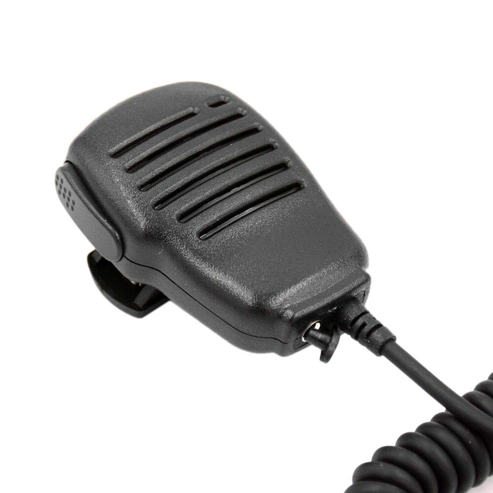 Pmandgk Shoulder Speaker Microphone Handheld Mic with PTT Button for Standard Portable Two-Way Radios - Compatible with VX-231, EVX-531, VX-160, VX-168, VX-180 - Ideal for Construction, Security, and Outdoor Communication
