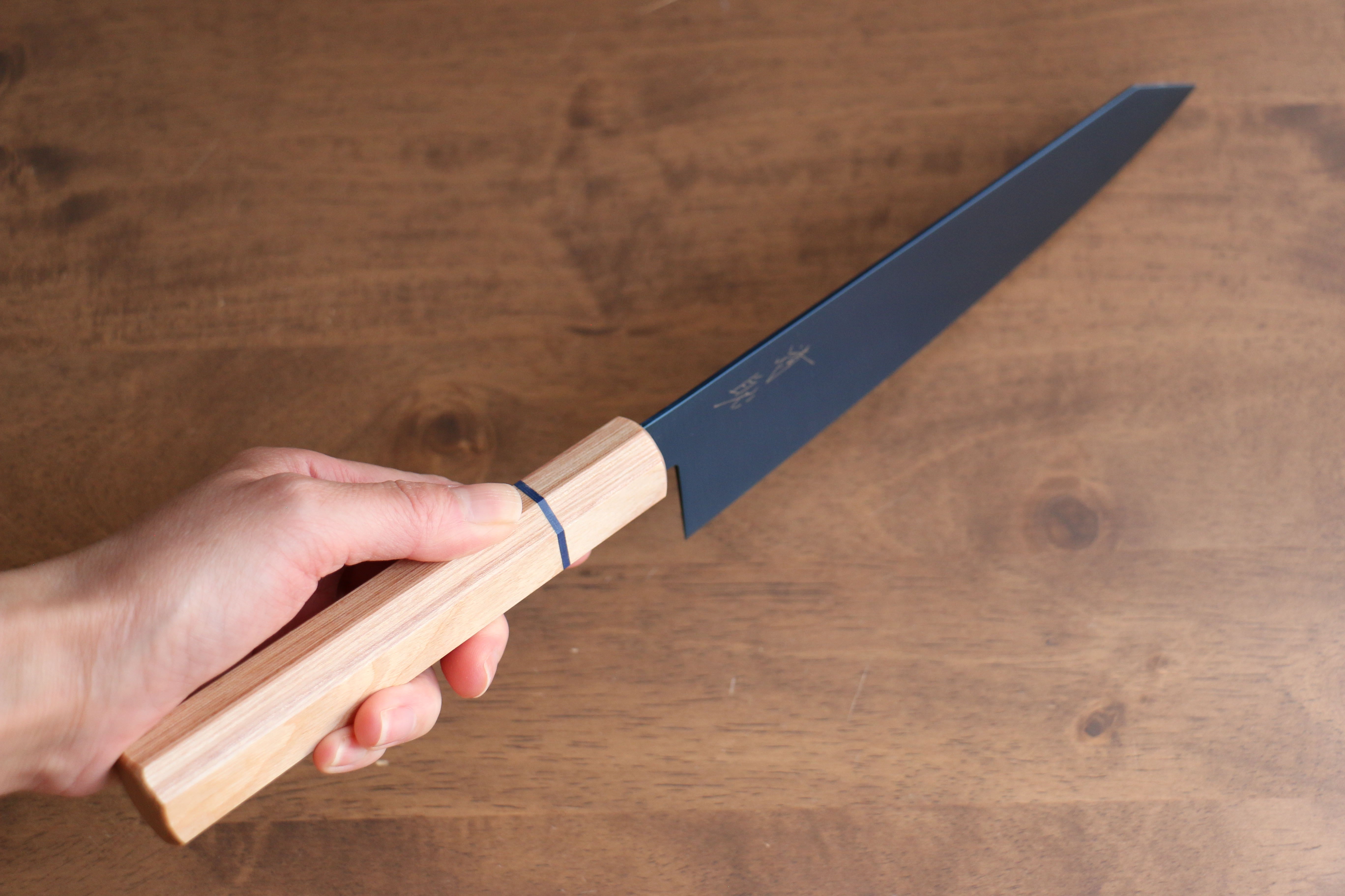 Seisuke SK 85 Kiritsuke Gyuto Japanese Chef Knife 210mm - Ion Plating Blade, White Wood Handle - Perfect for Sushi, Sashimi & Precision Cutting