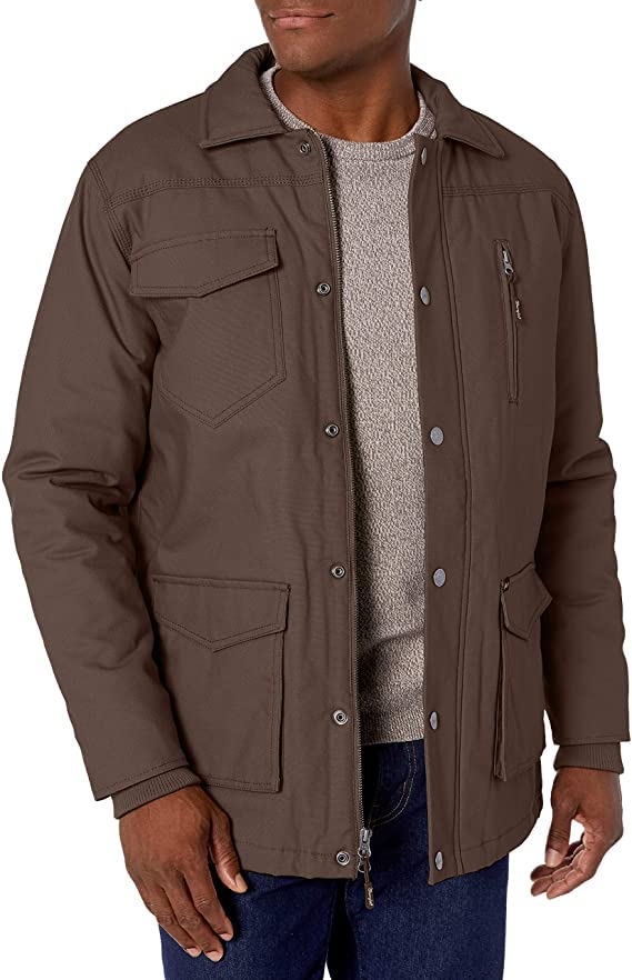 Wrangler Men's Barn Coat - Durable Work Jacket for Farming, Hunting & Outdoor Activities | Heavy Duty Cotton Blend | Warm & Comfortable for Cold Weather