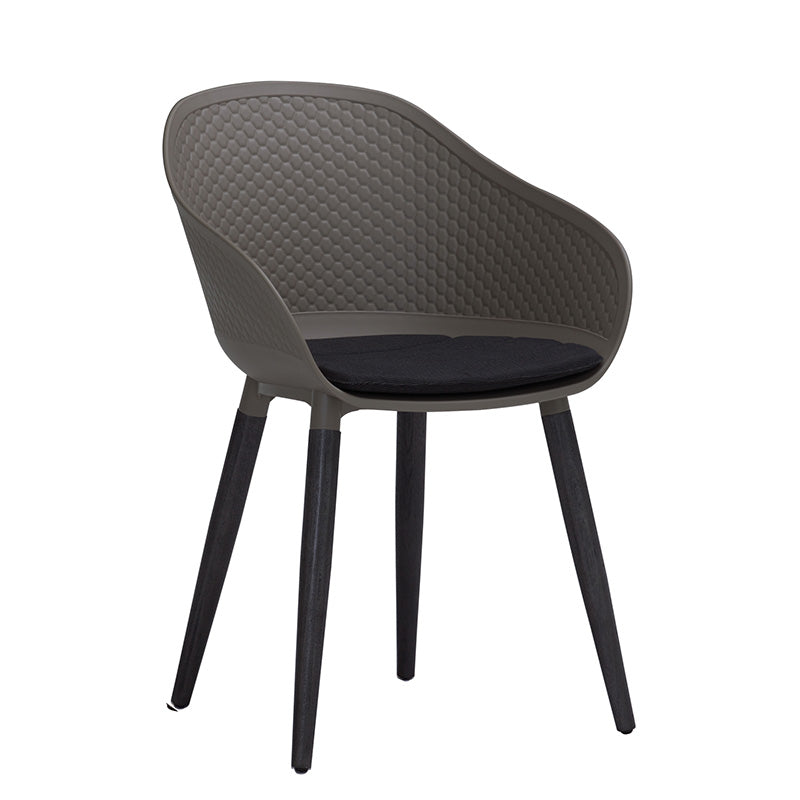 UNITY Arm Chair - Taupe & Black Modern Accent Chair for Living Room, Bedroom, or Office - Comfortable Upholstered Lounge Chair with Sturdy Metal Legs