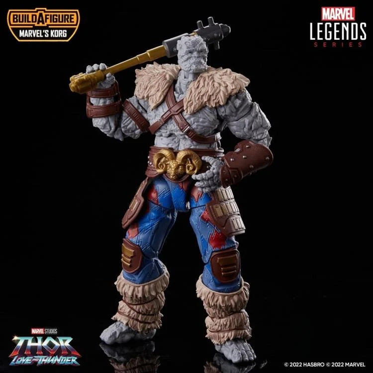 Thor: Love and Thunder Marvel Legends The Mighty Thor Action Figure with Korg BAF - Collectible Marvel Superhero Toy for Display & Role Play