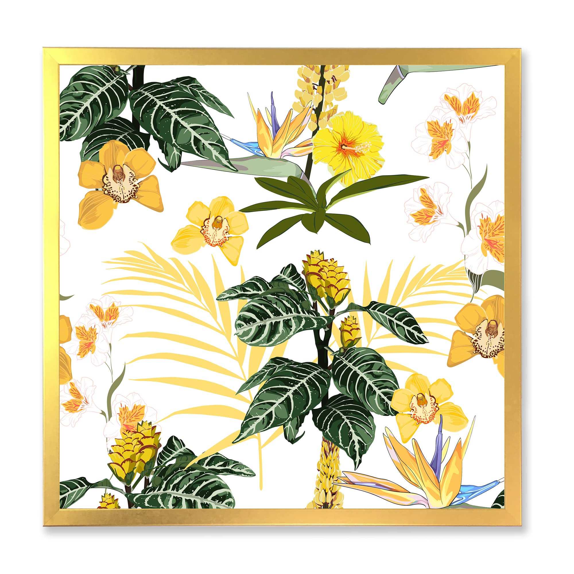 Modern Framed Wall Art with Beautiful Floral Design - Elegant Home Decor for Living Room, Bedroom & Office
