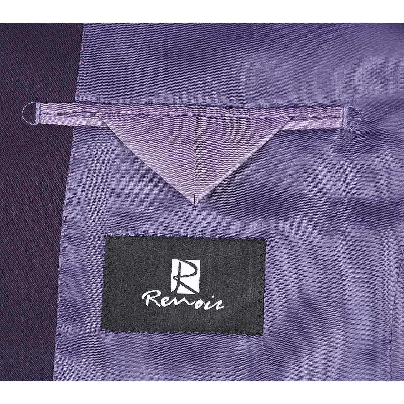 Alessandro Vitello by Renoir Slim Fit Wool Suit in Purple Blue (Style 566-4) - Premium Business Attire for Weddings, Office & Formal Events