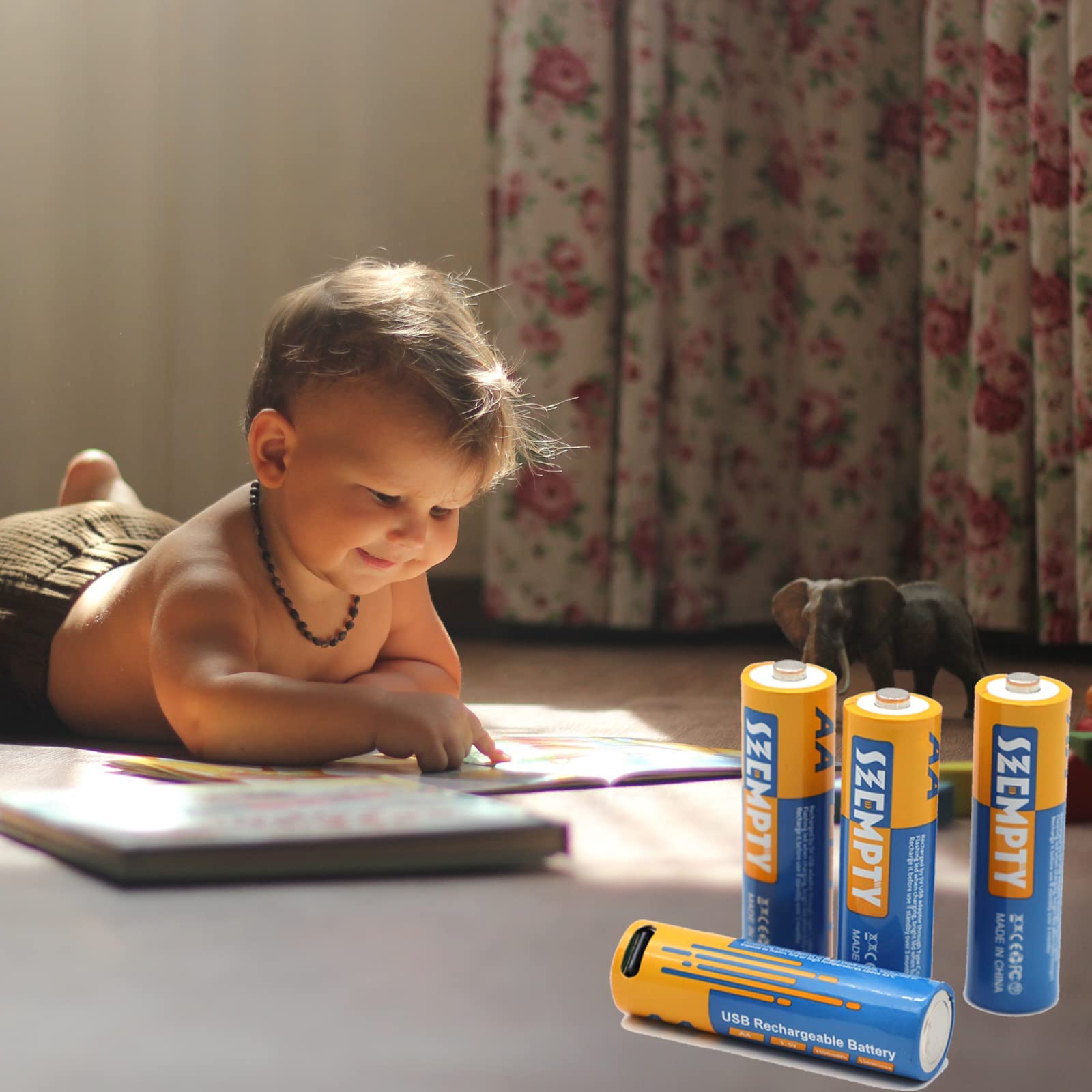 High-Capacity 1.5V AA Lithium Rechargeable Batteries with Fast USB-C Charging - 2600mWh Li-ion Double A Battery Pack of 4 | Includes 4-in-1 Charging Cable | Quick Charge in 2 Hours | Perfect for Cameras, Gaming Controllers & Smart Home Devices