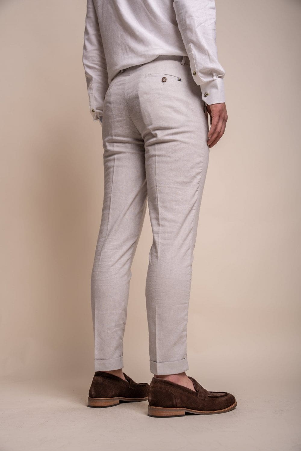 Cavani Alvari Stone Men's Dress Pants - Slim Fit Formal Trousers for Business, Office & Wedding Attire