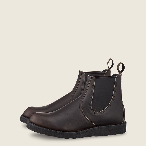CLASSIC CHELSEA 3191 Ebony Leather Boots - Stylish & Comfortable Ankle Boots for Men & Women | Perfect for Casual Wear, Office & Outdoor Activities