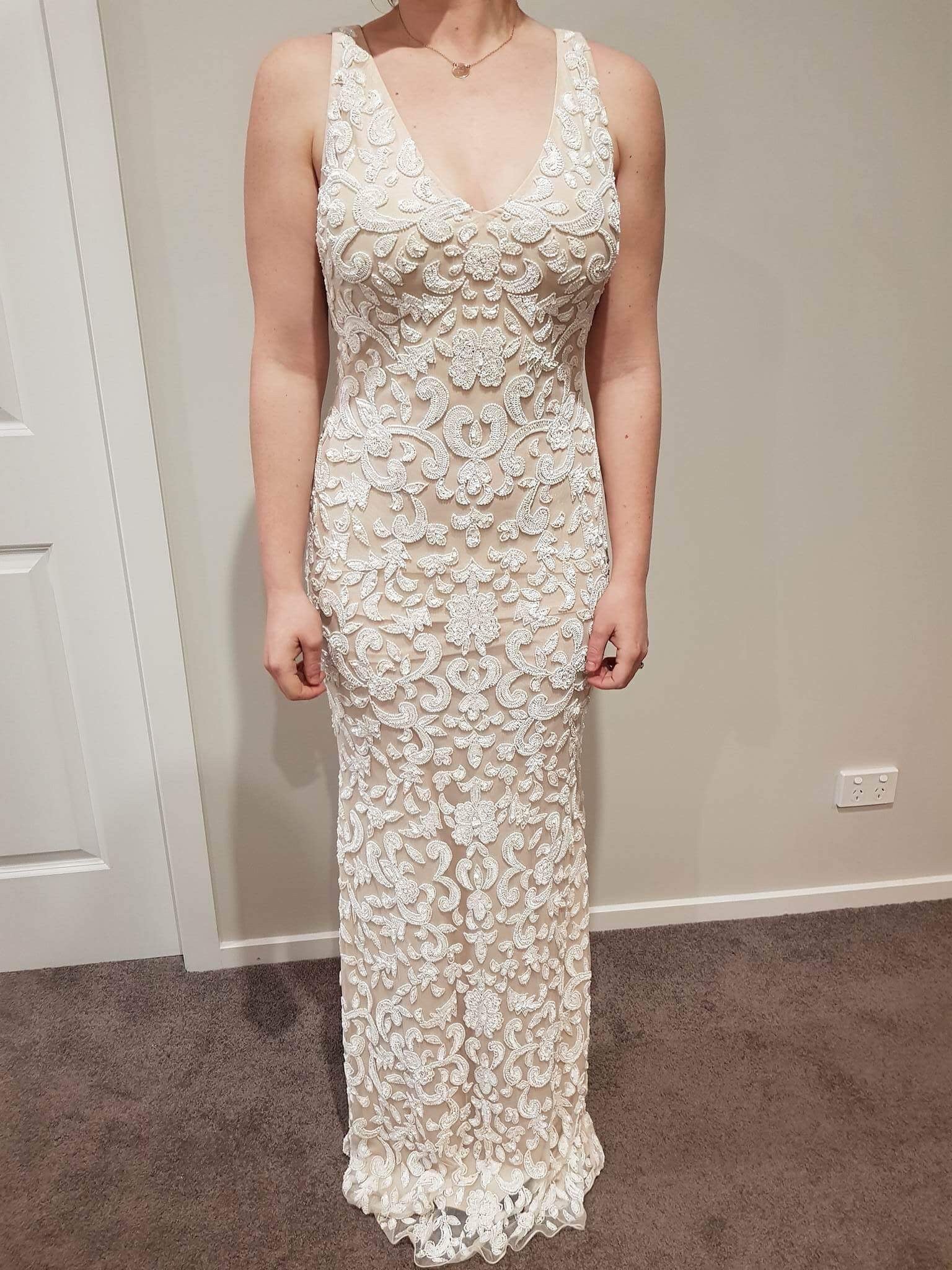 BHLDN Lotus Threads Meghan Gown - Elegant Wedding Dress for Brides, Perfect for Beach & Garden Ceremonies