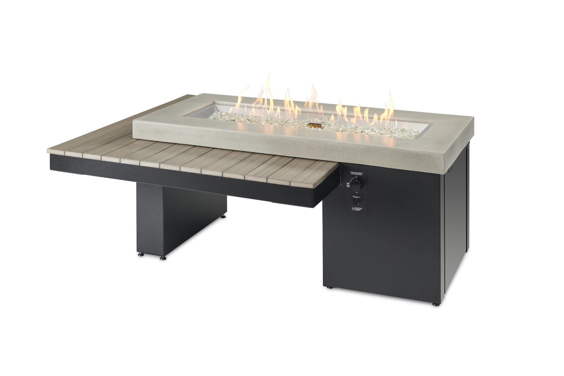 The Outdoor Greatroom Company Uptown Linear Gas Fire Pit Table - Modern Outdoor Fire Table for Patio, Deck, Backyard - Perfect for Entertaining, Relaxing & Creating Ambience
