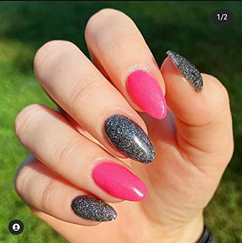 PERPAA® 6-Pack Long-Lasting Gel Nail Polish Set - Quick Dry, Non-Chip, High Gloss (Pink, Light Pink, Green, Glitter, Deep Red, Clear) for Manicures, Pedicures & Nail Art Designs