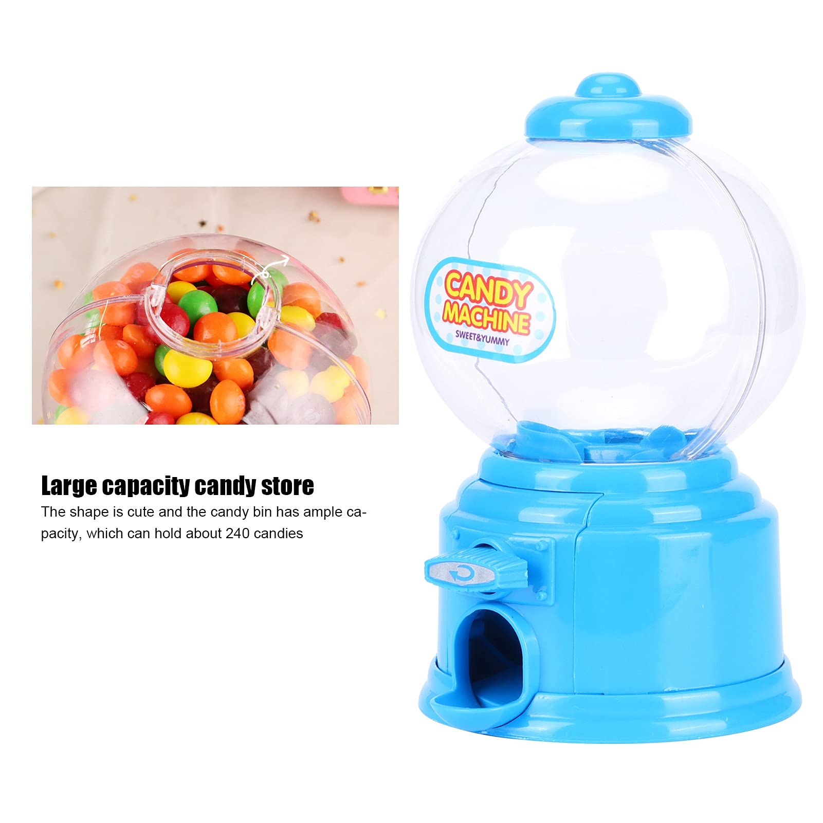 Mumisuto Mini Candy Vending Machine - Sweet Dispenser & Money Deposit Box for Kids | Fun Gumball Machine for Home, Parties & Classroom Rewards (Blue)