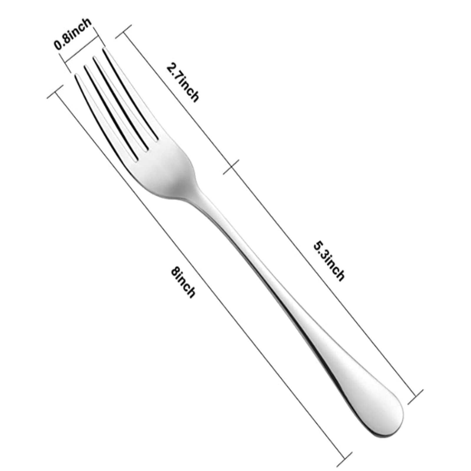 You And Me Forever Engraved Dinner Forks - 8 Inch Stainless Steel Funny Inspirational Tableware - Perfect Gift for Couples, Wedding, Anniversary & Valentine's Day - Romantic Dining & Special Occasion Cutlery