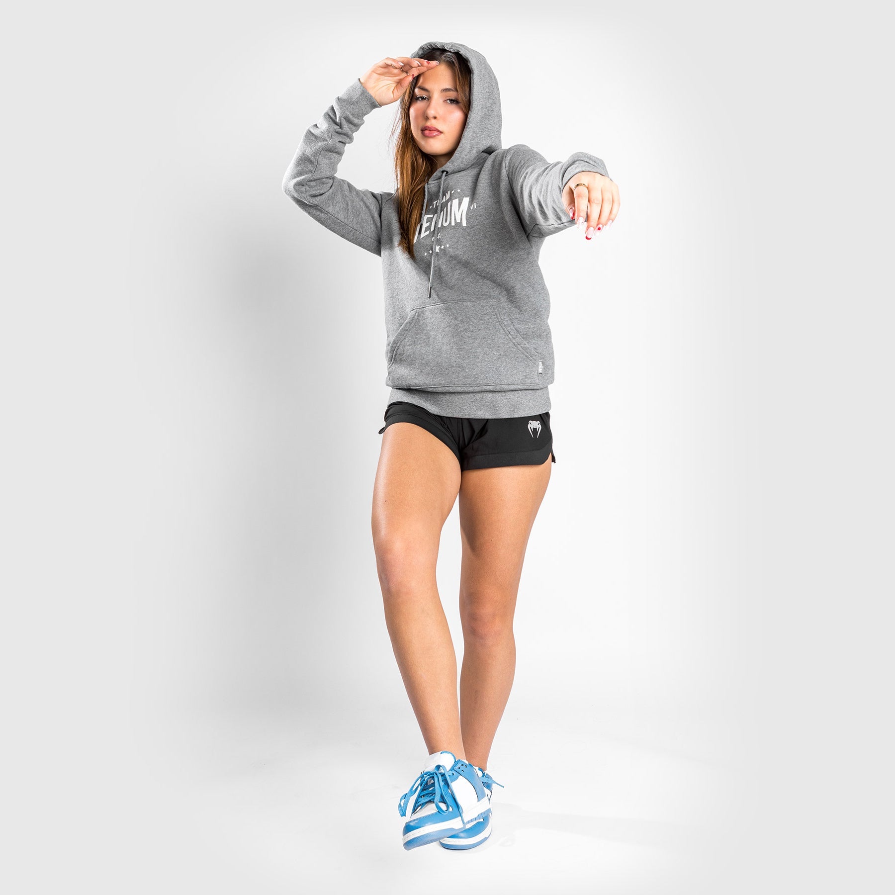 Venum Team 2.0 Hoodie - Light Heather Grey | Men's MMA Training Hooded Sweatshirt | Gym Workout & Streetwear Fashion