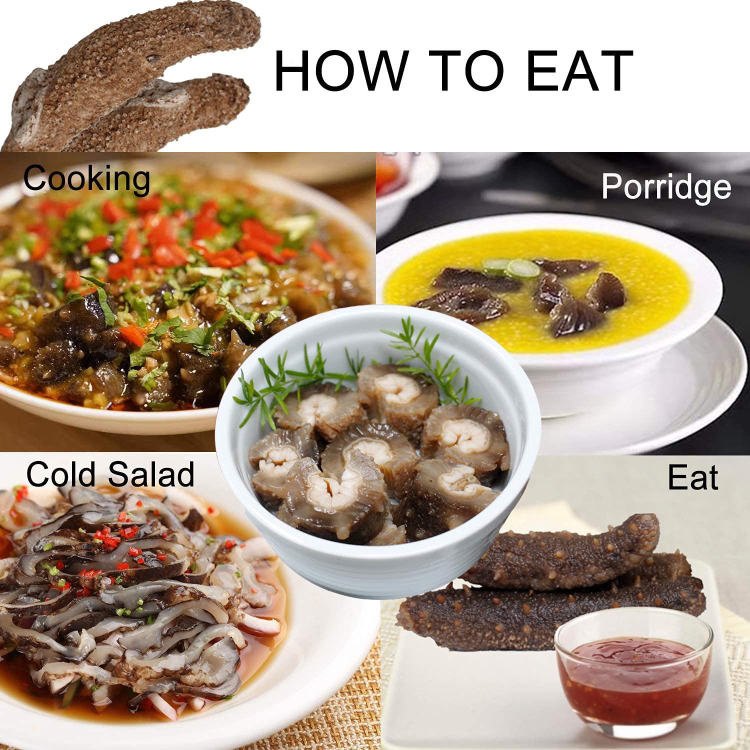 Premium Wild Alaska Red Sea Cucumber - Dried & Nutrient-Rich (8oz Bag) | Gourmet Seafood Delicacy for Soups, Stews & Chinese Banquet Dishes