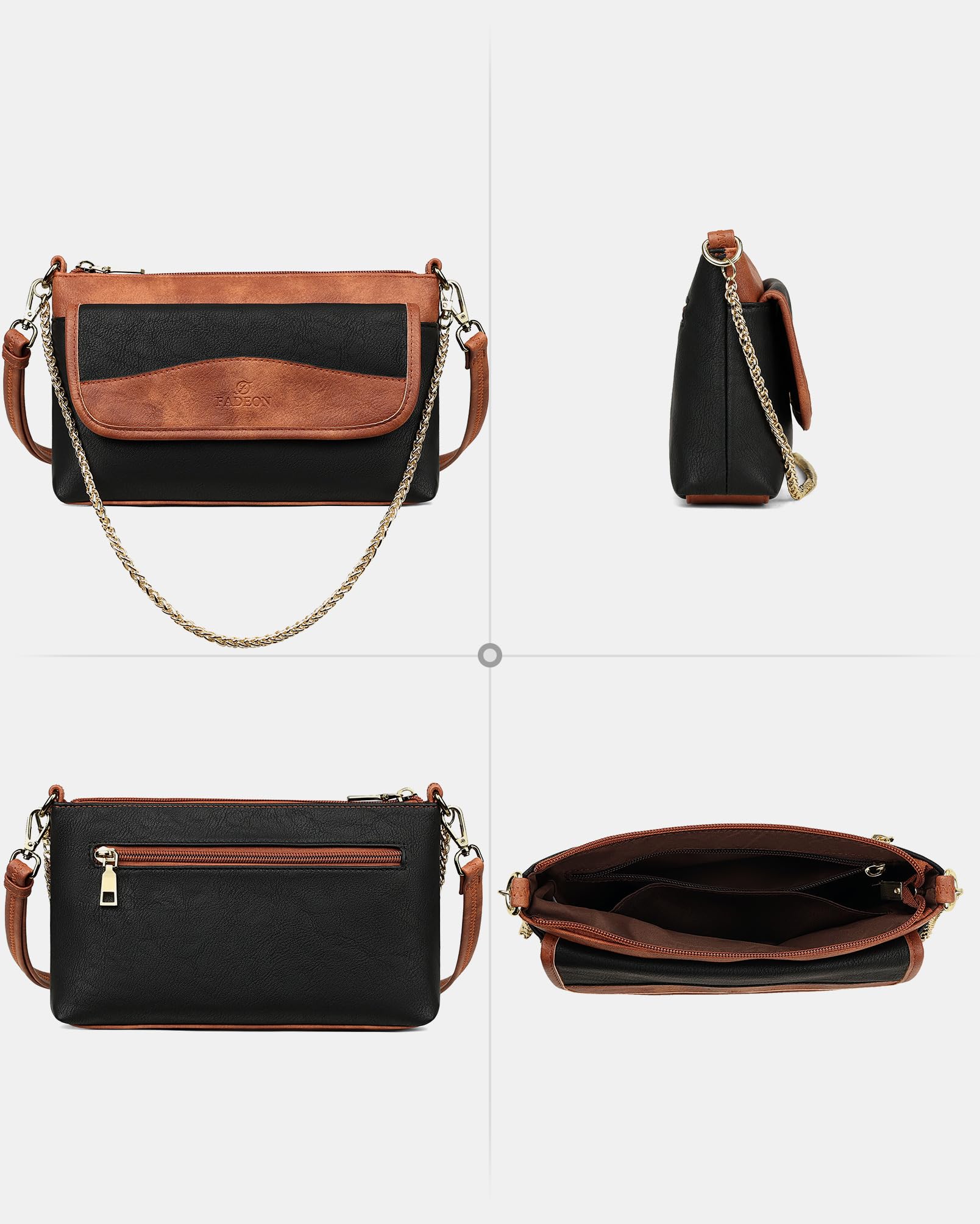 Trendy Vegan Leather Crossbody Bag for Women - Small Designer Shoulder Handbag & Wristlet Purse | Perfect for Everyday Use, Date Nights & Travel Accessories