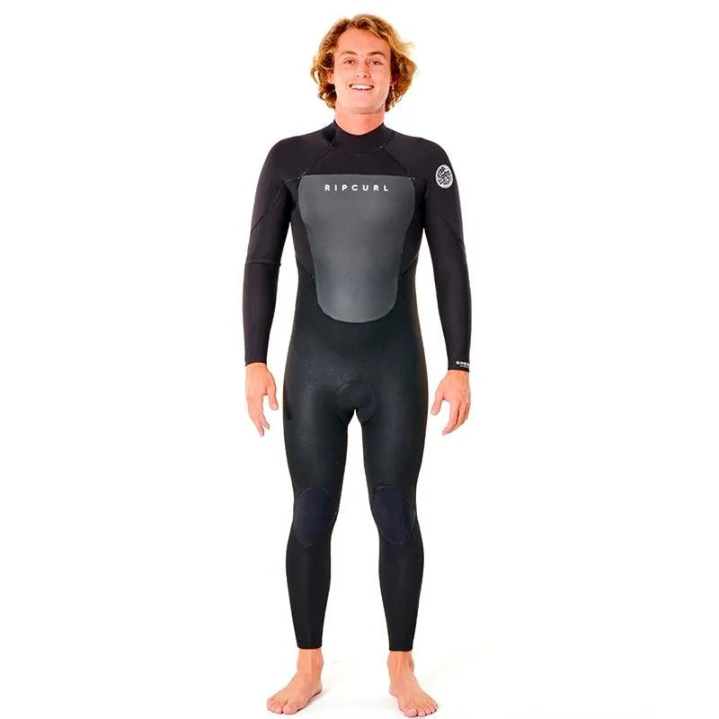 Rip Curl 4/3 Omega Back Zip Black Neoprene Wetsuit for Men - Surfing, Diving & Water Sports