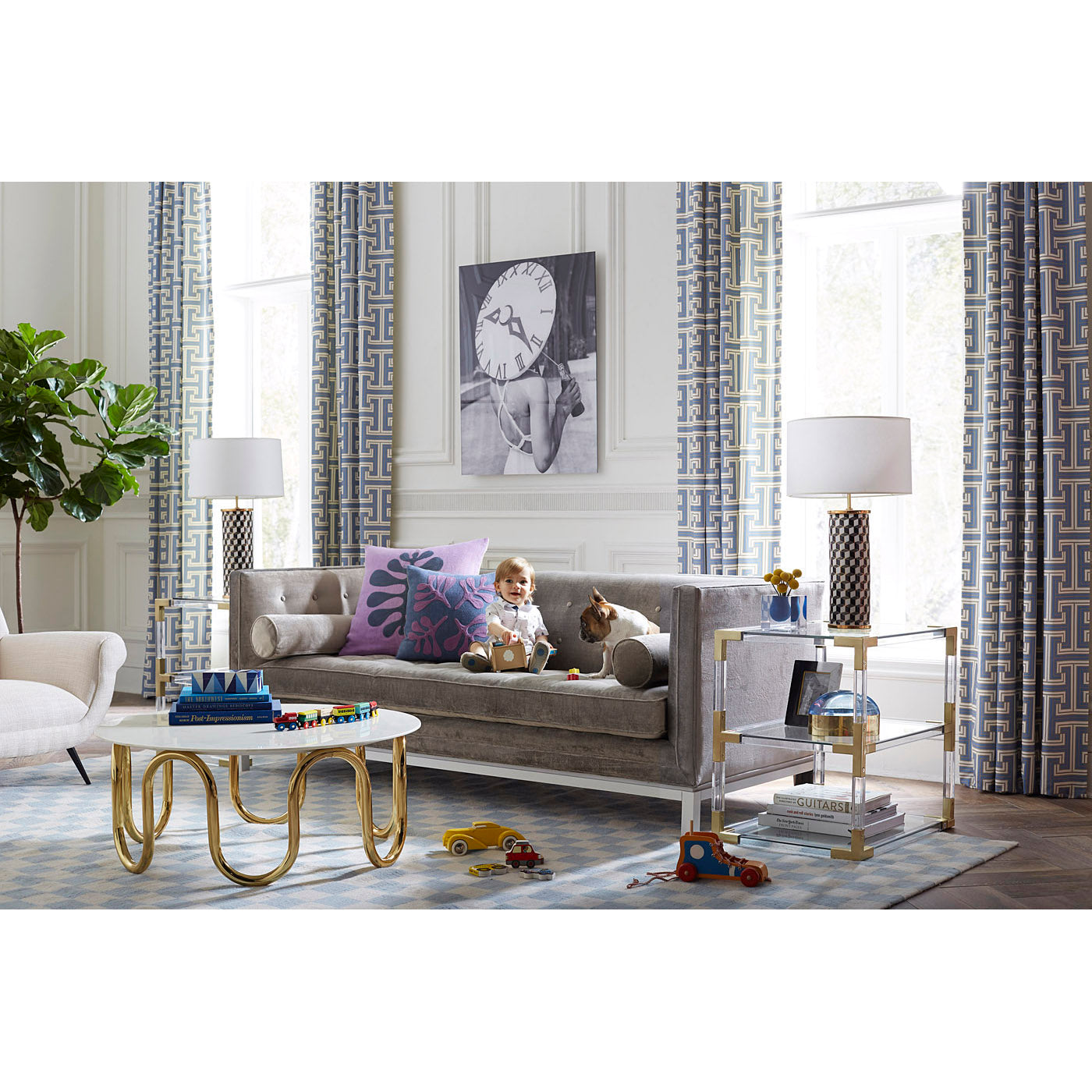 Checkerboard Small Scale Flatweave Rug - Non-Slip Geometric Pattern Area Rug for Living Room, Bedroom, Nursery - Perfect for Home Decor and Cozy Spaces
