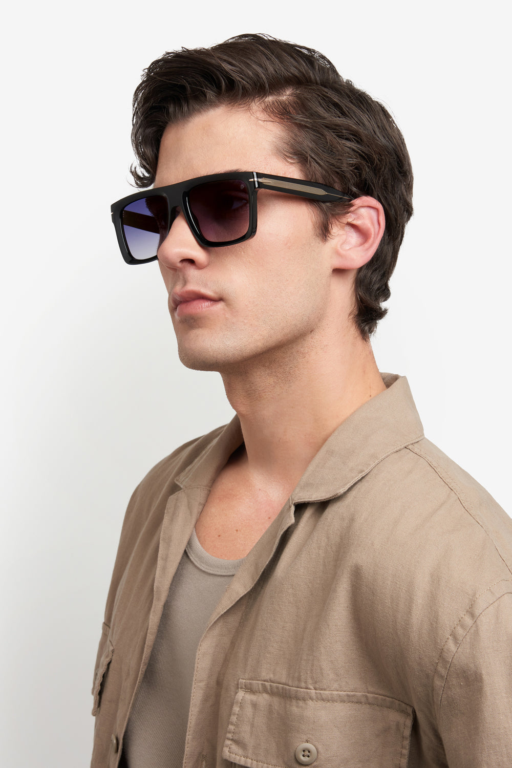 David Beckham DB7134/S Sunglasses - Polarized Aviator Style for Men - Perfect for Driving, Outdoor Sports & Fashion Accessories