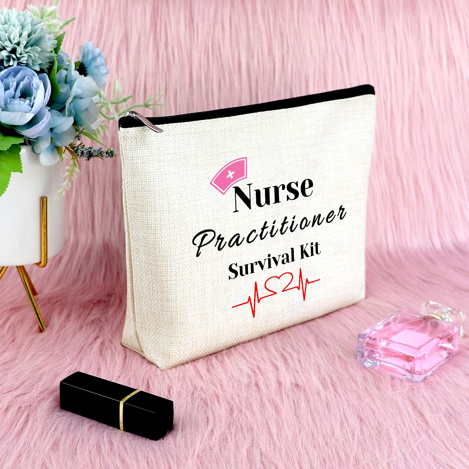 Premium Nurse Appreciation Gift Makeup Bag - Large Cosmetic Organizer for Women | Waterproof Travel Toiletry Pouch for Nurses, Students & Professionals | Perfect for Work, School & Vacation Essentials