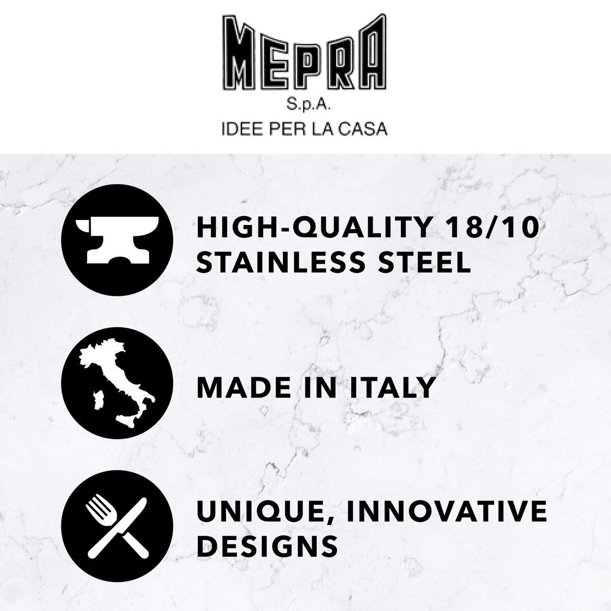 Premium MEPRA 18/10 Stainless Steel Flatware Set - 20-Piece Coral Design for Elegant Dining, Dinner Parties & Wedding Gifts