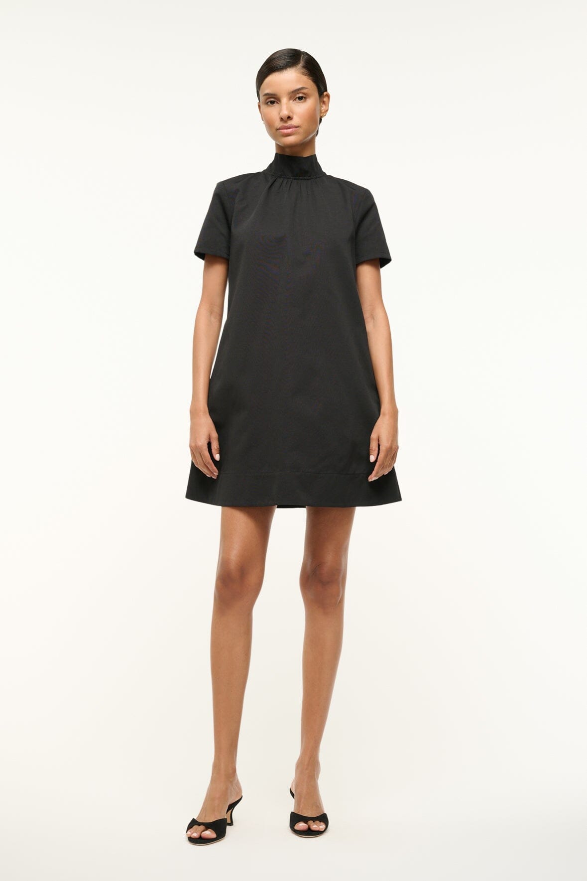 MINI ILANA DRESS - Black Women's Casual Summer Dress for Beach, Party & Date Night | Flowy Short Sleeve A-Line Mini Dress