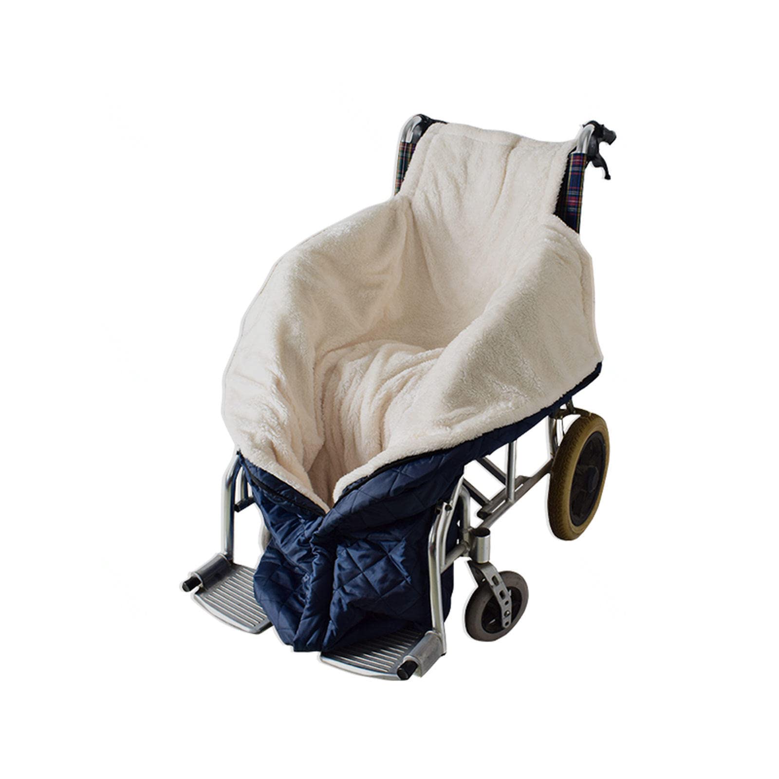 Waterproof Wheelchair Cover with Warm Inner Lining & Zipper - Soft Fleece Blanket for Adults (Men & Women) - Ideal for Outdoor Use, Travel & Cold Weather Protection