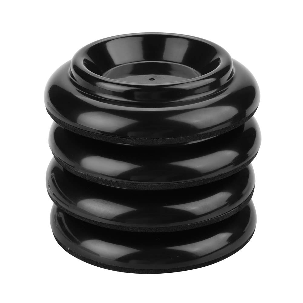 4 Pcs Piano Caster Cups - Non-Slip Anti-Noise Wooden Color Plastic Foot Pads for Piano, Furniture & Heavy Equipment - Perfect for Hardwood Floors & Noise Reduction