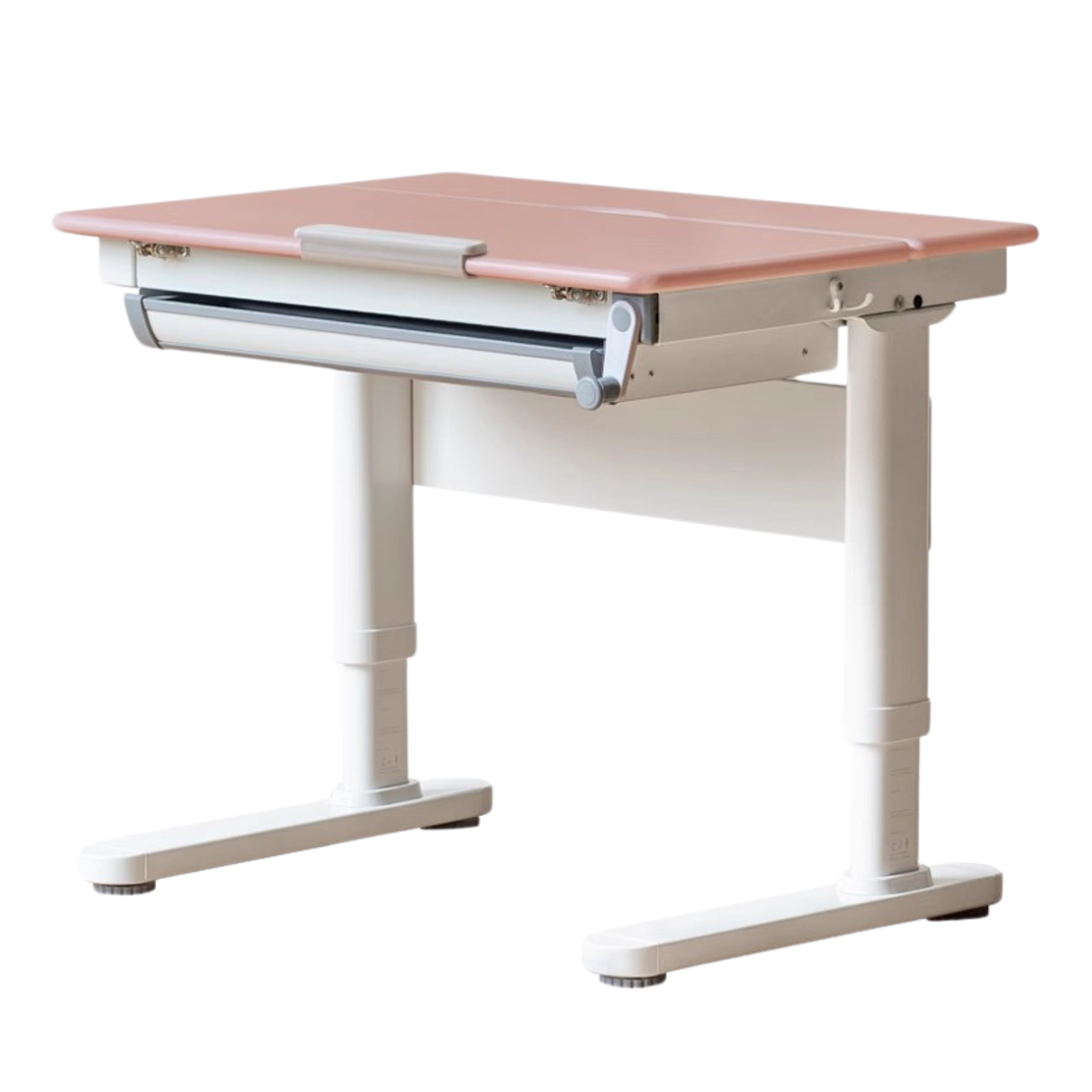 Solid Wood Poplar Kids Study Desk - Adjustable Height Children's Writing Table for Homework & Drawing - Perfect for Bedroom, Homeschool & Classroom Learning